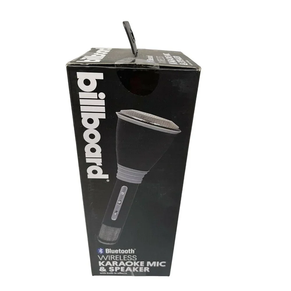 Billboard Wireless Karaoke Mic & Speaker Unisex OS Black Bluetooth BB567 Echo